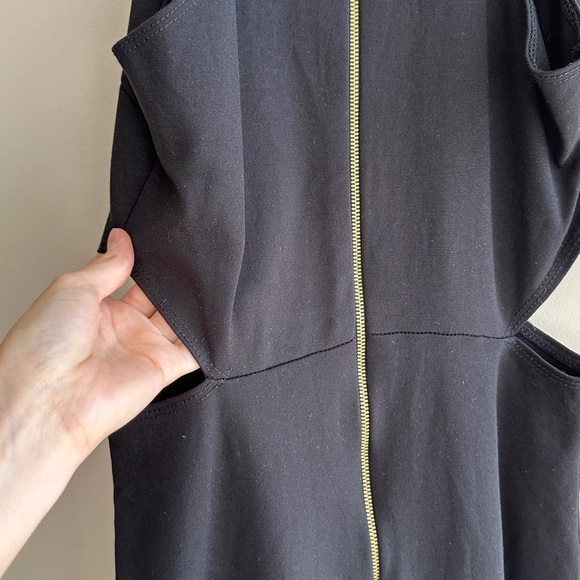 Rolla Costa Black Bodycon Tank Top Cutout Zippered Dress, Size Medium - Picture 16 of 16